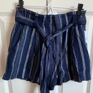 Gap Paper Bag Waist Striped Shorts